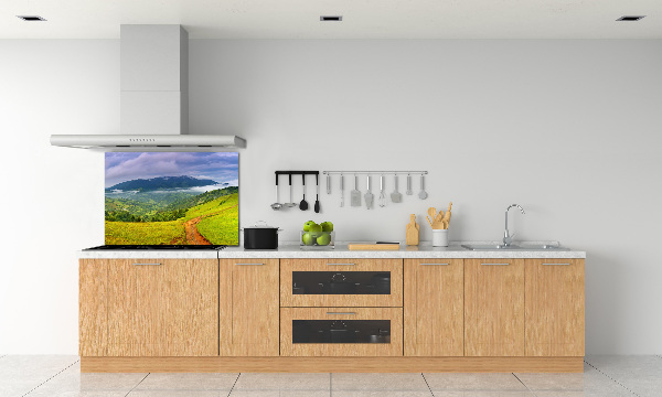 Cooker splashback Green hills