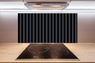 Cooker splashback Black and gray stripes