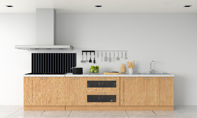 Cooker splashback Black and gray stripes