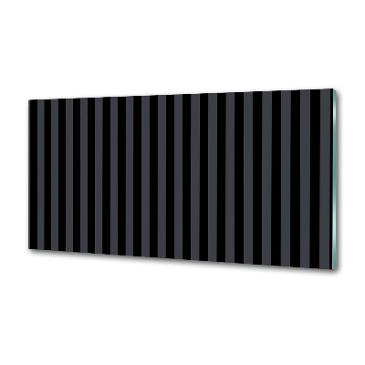 Cooker splashback Black and gray stripes