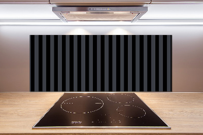 Cooker splashback Black and gray stripes