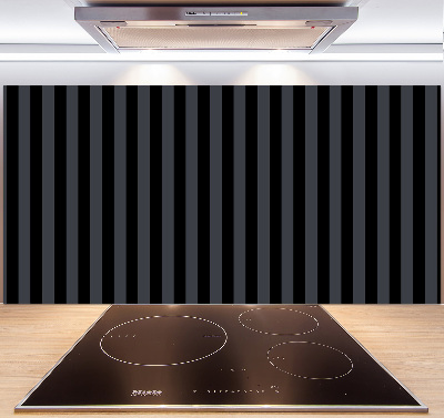 Cooker splashback Black and gray stripes