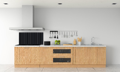 Cooker splashback Black and gray stripes