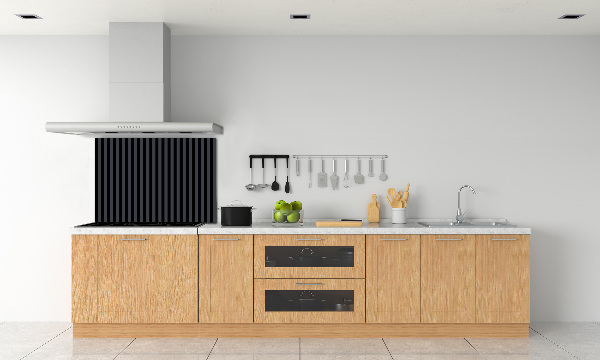 Cooker splashback Black and gray stripes