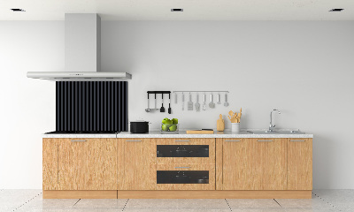 Cooker splashback Black and gray stripes