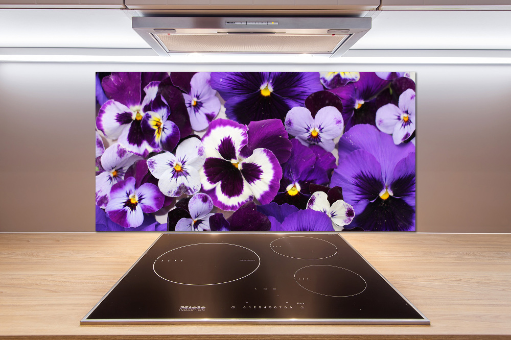 Cooker splashback Pansies