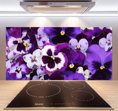 Cooker splashback Pansies