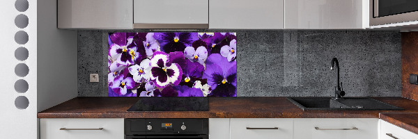 Cooker splashback Pansies