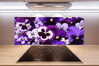 Cooker splashback Pansies