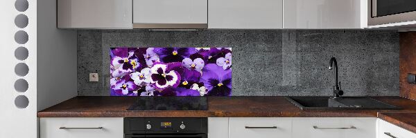 Cooker splashback Pansies