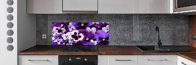 Cooker splashback Pansies