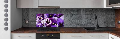 Cooker splashback Pansies