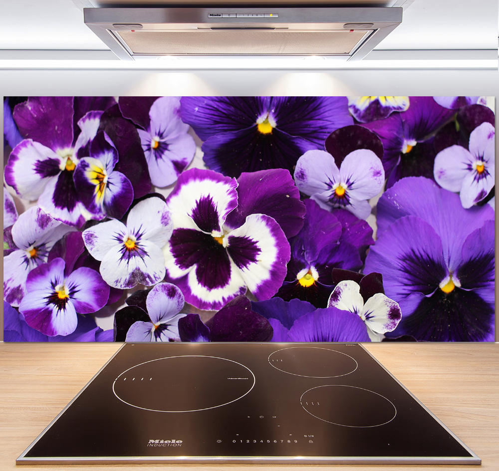 Cooker splashback Pansies