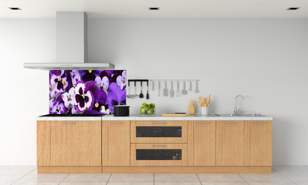 Cooker splashback Pansies