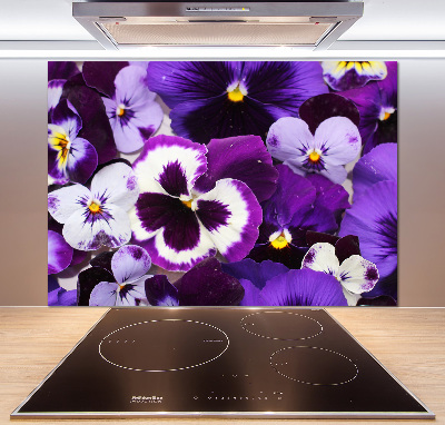 Cooker splashback Pansies