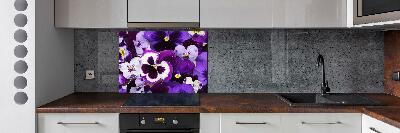 Cooker splashback Pansies