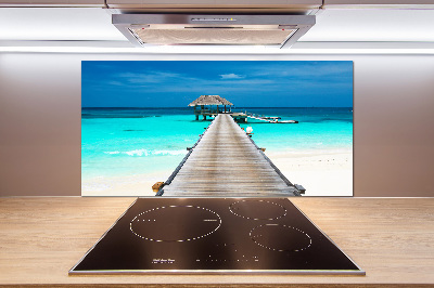 Cooker splashback Wooden pier