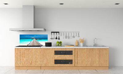 Cooker splashback Wooden pier