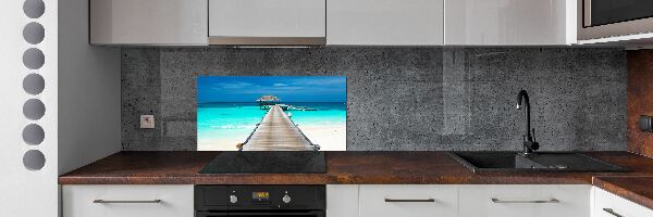 Cooker splashback Wooden pier