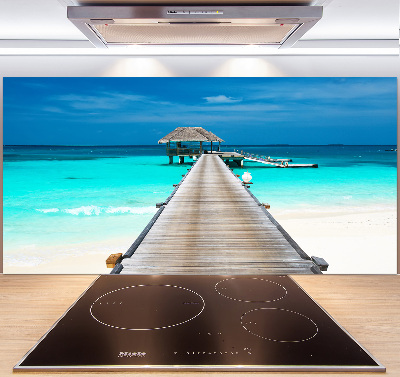 Cooker splashback Wooden pier