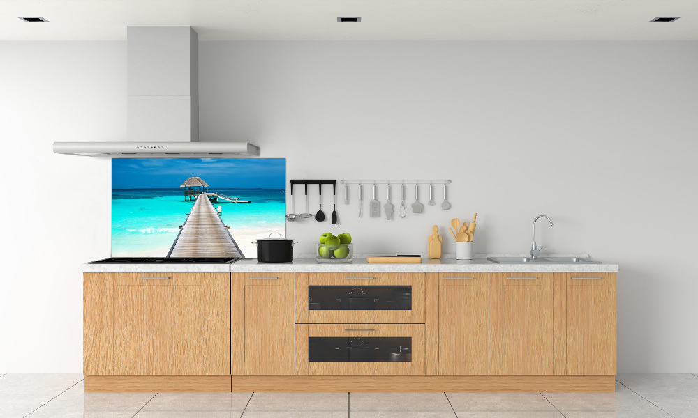 Cooker splashback Wooden pier