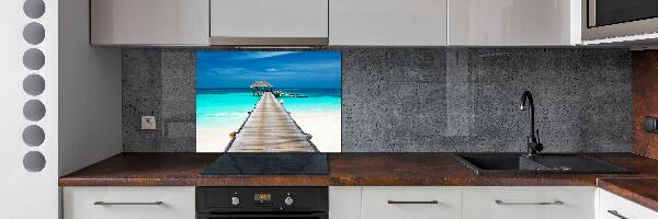 Cooker splashback Wooden pier