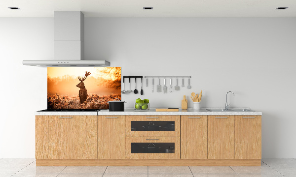 Cooker splashback Deer sunrise