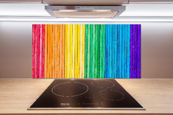 Cooker splashback Colorful stripes