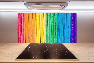 Cooker splashback Colorful stripes