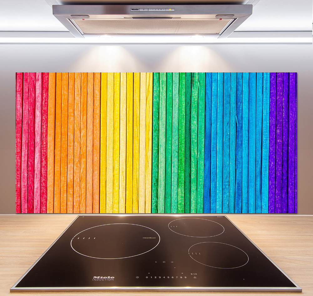 Cooker splashback Colorful stripes