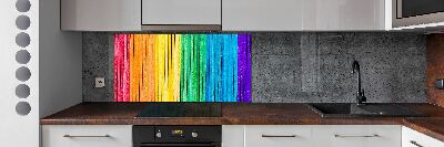 Cooker splashback Colorful stripes