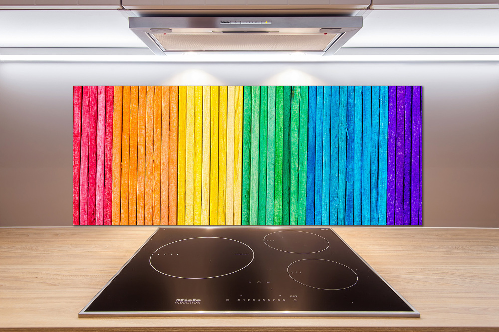 Cooker splashback Colorful stripes