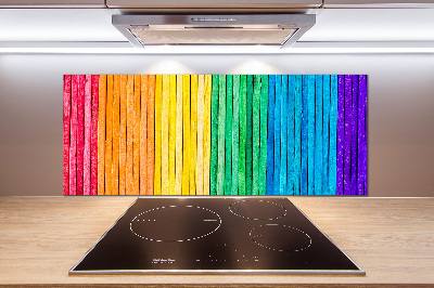 Cooker splashback Colorful stripes