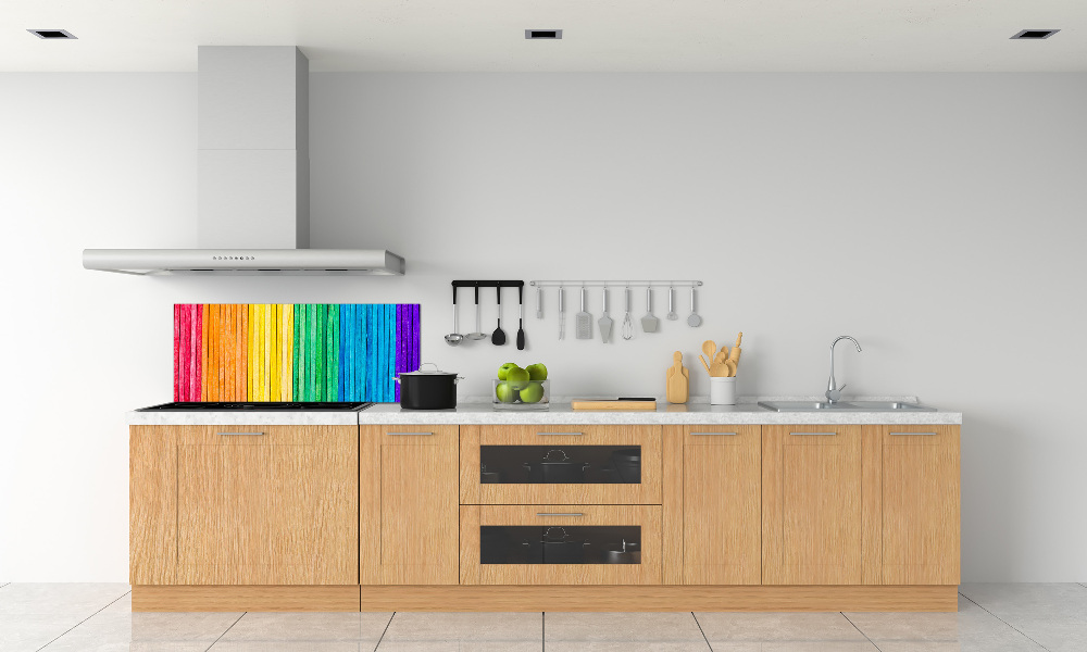 Cooker splashback Colorful stripes