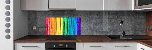 Cooker splashback Colorful stripes