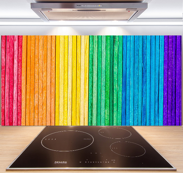 Cooker splashback Colorful stripes