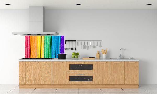 Cooker splashback Colorful stripes