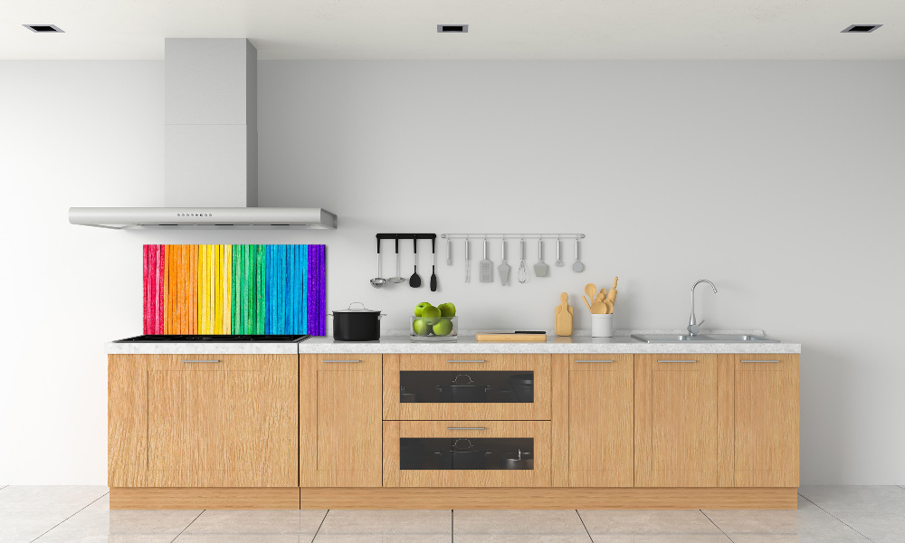 Cooker splashback Colorful stripes