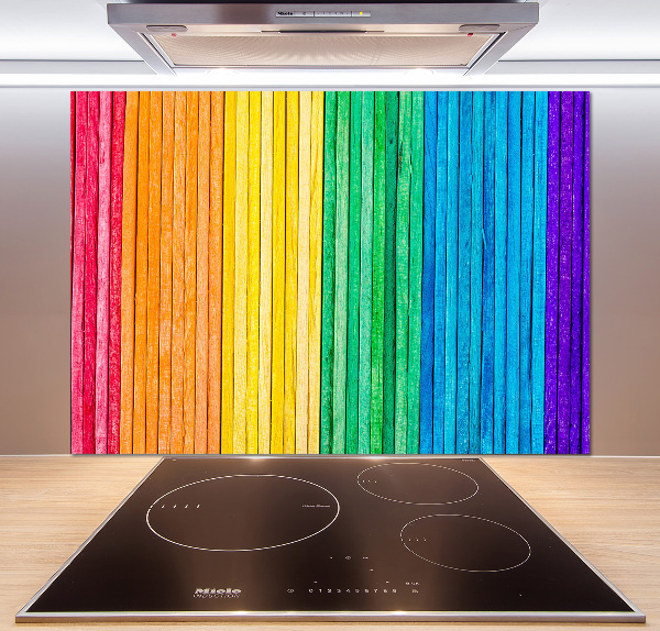 Cooker splashback Colorful stripes