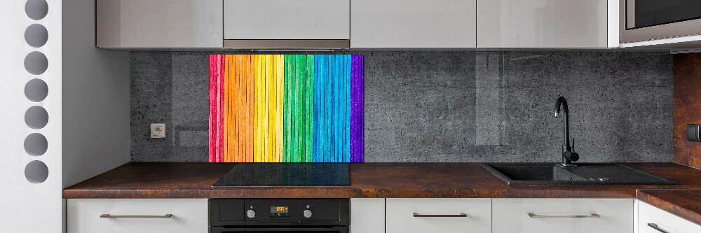 Cooker splashback Colorful stripes