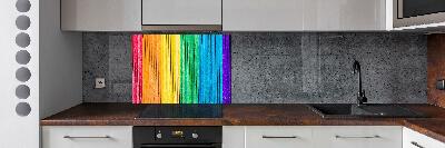 Cooker splashback Colorful stripes