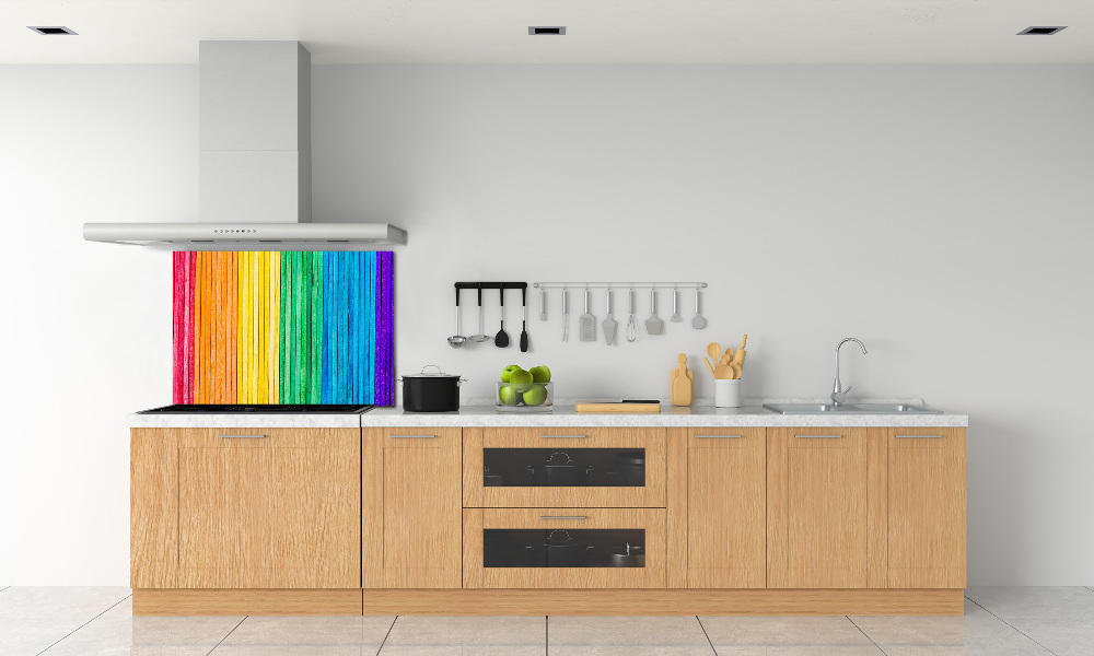 Cooker splashback Colorful stripes