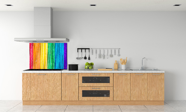 Cooker splashback Colorful stripes