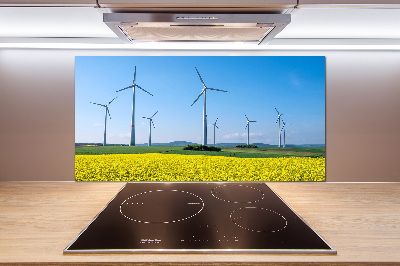 Cooker splashback Windmills in the field