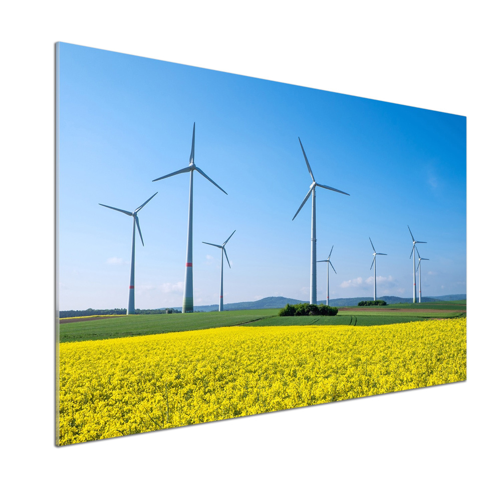 Cooker splashback Windmills in the field