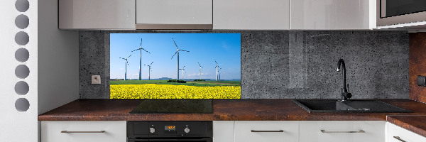 Cooker splashback Windmills in the field