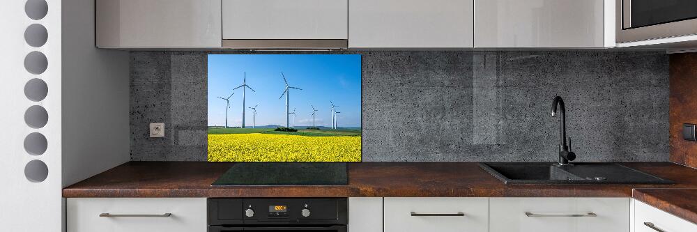 Cooker splashback Windmills in the field