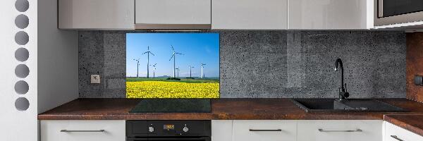 Cooker splashback Windmills in the field