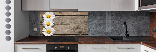 Cooker splashback Daisy wood