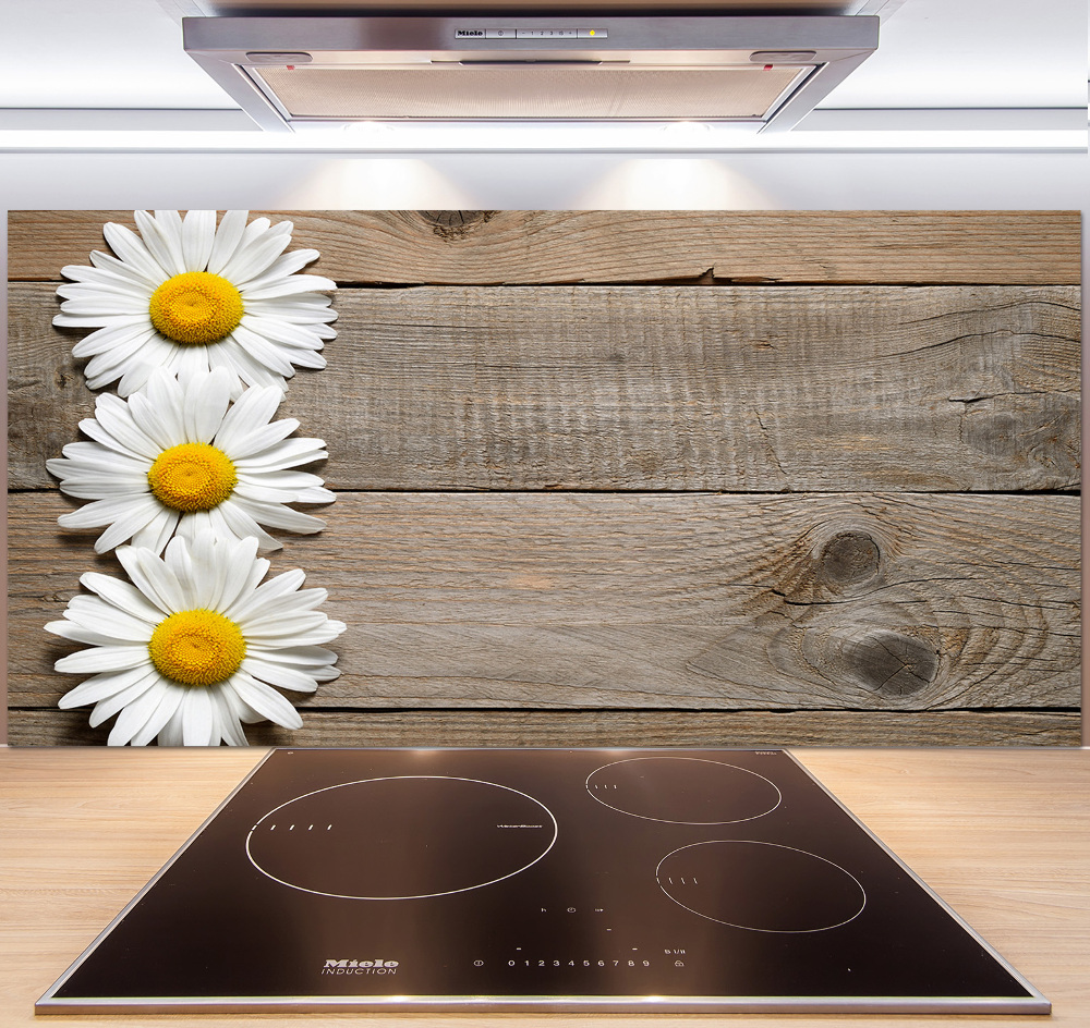 Cooker splashback Daisy wood